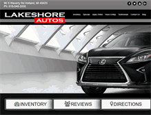 Tablet Screenshot of lakeshoreautos.com